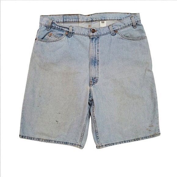 Levi's Vintage Orange Tab 560 Light Wash Jean Shorts Size 40 - Picture 2 of 12